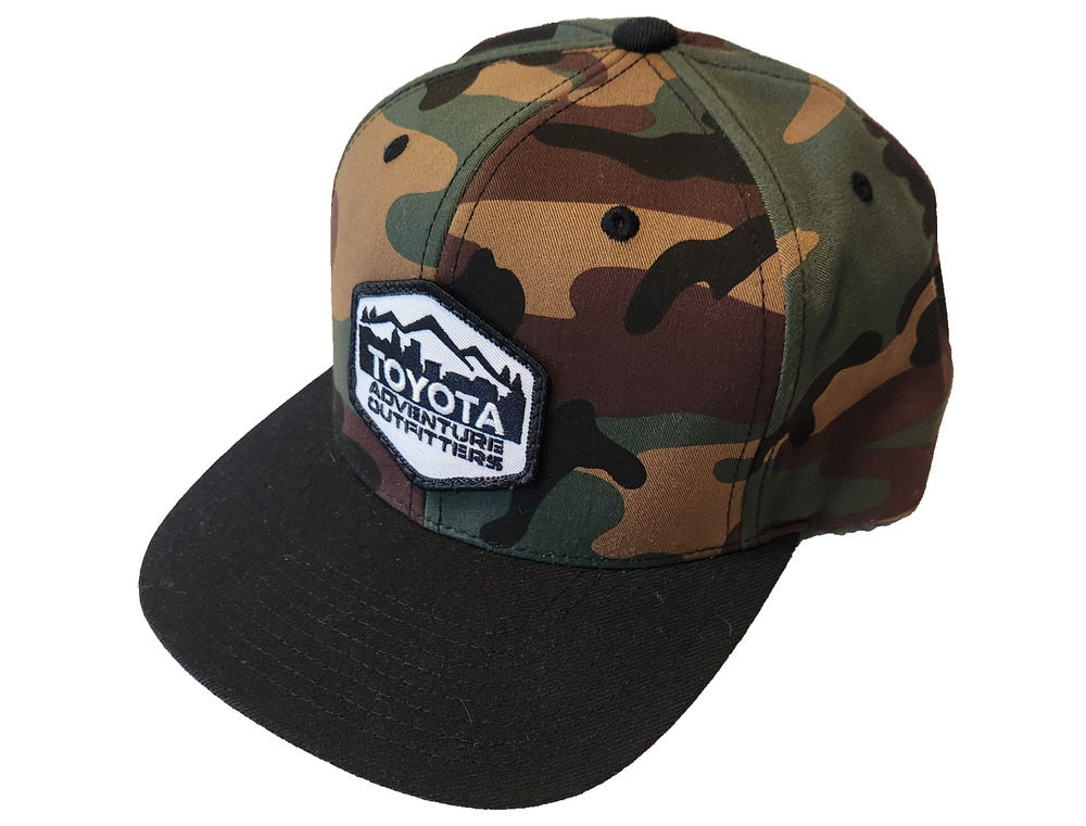 Toyota Trucks Adventure Outfitters Army Camouflage Green Black Snapback Hat